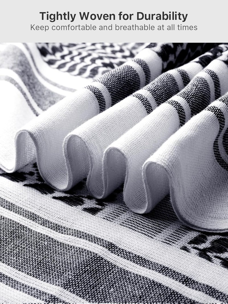 Free Soldier Scarf Military Shemagh Tactical Desert Keffiyeh Head Neck Scarf Arab Wrap with Tassel for Men Women - Image 2